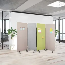 HJH Office Trennwand FLEXMIUT Taupe