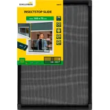 Schellenberg Insektenschutz-Schiebefenster, Fliegengitter aus Fiberglasgewebe, ohne bohren, 75 x 100-193 cm anthrazit, 50813 - Transparent