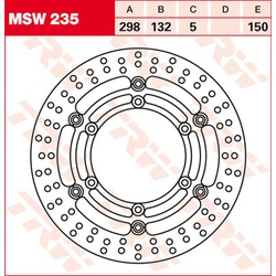 TRW Lucas Bremsscheibe MSW235, schwimmend