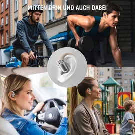 4smarts Open-Ear Bluetooth Kopfhörer SkyBuds AI Screen Beige - Kopfhörer