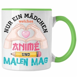 Trendation Tasse Trendation – Anime Tasse Geschenk Spruch Kaffeetasse Geschenke Deko Anme Fan Spruch grün