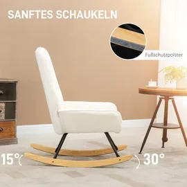 Homcom Schaukelstuhl mit Sherpa-Vlies Stillsessel Schwingsessel für Wohnzimmer, Sessel, Schaukelstühle