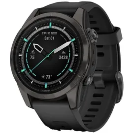 Garmin Epix Pro (Gen 2) Sapphire 42 mm schwarz/carbongrau Titan mit Silikonarmband