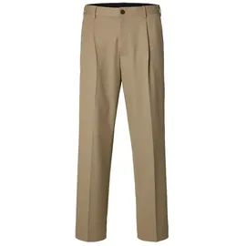 Selected Loose Fit Bundfaltenhose mit Gürtelschlaufen Modell 'FINN', Sand, S