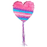 Boland 30938 - Pinata Herz, 37 x 25 cm, Zieh Pinata, Schlag Pinata, Herz ohne Befüllung, Deko, Geburtstag, Motto, Valentinstag, Liebe, Heiratsantrag, Party Spiel, Kinder, Spaß