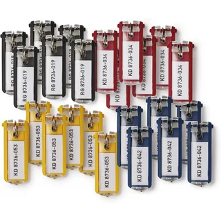 Durable Schlüsselanhänger Key Clip 24 Stück, farbig sortiert,