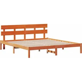 vidaXL Bettgestell Braun 180 x 200 cm Massivholz Kiefer
