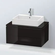 Duravit L-Cube 82x54,7cm, sw hgl, f Kons, 2 Schubkästen