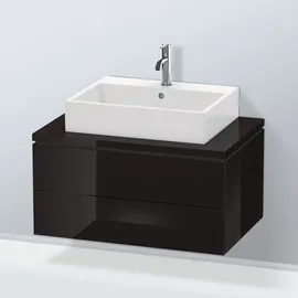 Duravit L-Cube 82x54,7cm, sw hgl, f Kons, 2 Schubkästen