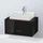 Duravit L-Cube 82x54,7cm, sw hgl, f Kons, 2 Schubkästen