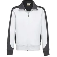 Hakro Sweatjacke Contrast Performance 477-01 Weiß