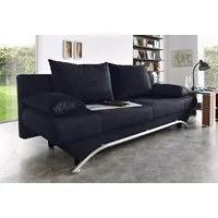 Jockenhöfer Schlafcouch Kunstleder 2-Sitzer Schwarz