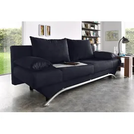 Jockenhöfer Schlafcouch Kunstleder 2-Sitzer Schwarz