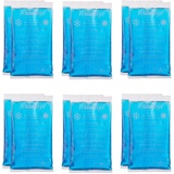Relaxdays Kühlpads, 12er Set, Kalt-Warm-Kompressen, 15 x 8 cm, Erste Hilfe, Wiederverwendbare Gelkühlkompressen, blau