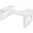 Relaxdays Toilettenhocker Bambus 18,5 x 43,5 x 28 cm Weiß