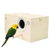 Luieonm Vogelkästen zum Nisten, Nymphensittich-Brutkasten – Holzgehäuse für drinnen und draußen, für Unzertrennliche und kleine Vögel, Lebensräume, Garten, Rasen, Dekoration, Hinterhof oder Zuhause