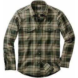 Mey & Edlich Herren Hemd-Jacke Regular Fit Gruen kariert - 39