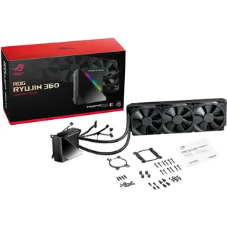 Asus ROG Ryujin 360 All-in-One CPU-Wasserkühlung OLED-Display, Aura Sync RGB, Noctua-Industrial-PPC-PWM-Lüfter)