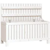 vidaXL Gartentruhe 108 x 42,5 x 54 cm Weiß
