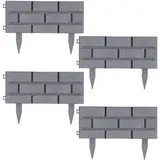 Hti-Living Beeteinfassung Steinmauer Grau Nessa