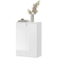 Inn.furn Kommode weiß Hochglanz 61 cm,