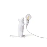 Seletti Mouse Lamp LED-Dekolampe USB stehend weiß