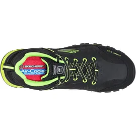 SKECHERS GATLON STRIGAX Konstruktionsstiefel für Herren, Black Lime Leather Synthetic Textile, 43