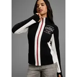 KangaROOS Fleecejacke in Schwarz/w.weiß, | Gr. 32/34,