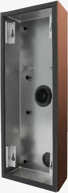 DoorBird D2102V/D2103V/D2101FV Fingerprint 50/D2101FV EKEY/D2101TFV Aufputz Montagerückgehäuse Bronze-Optik als PVD Beschichtung, Edelstahl, gebürstet