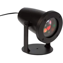 IDENA 31353 - LED Projektor für Weihnachten, projiziert bunte Weihnachtsmotive mit Transformator und Erdspieß, Deko für Außen, Winter-, Advents- und Weihnachtsdeko