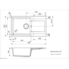 Reginox Amsterdam Küchenspüle, R33494, 43