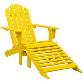 vidaXL Adirondack-Gartenstuhl mit Fußstütze 70 x 147,5 x 88,5 cm gelb