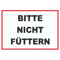 Bitte nicht füttern, Füttern verboten Schild A5 (148x210mm)