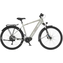 FISCHER Fahrrad E-Bike »TERRA 4.0i 55«, 10 Gang, Shimano, Deore, Mittelmotor 250 W, (mit Fahrradschloss), Pedelec, Elektrofahrrad für Damen u. Herren FISCHER Fahrrad grau 55 cm