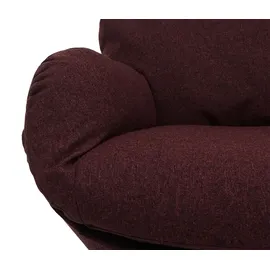 Mendler Relaxsessel HWC-L12 Stoff/Textil 0 x 0 x 0 cm Bordeaux mit Hocker