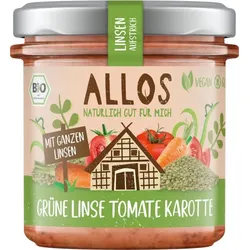 Allos Linsen-Aufstrich Grüne Linse Tomate Karotte bio
