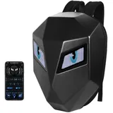 Diyeeni LED-Rucksack, Wasserdichter Motorrad-Rucksack, Programmierbarer Vollfarb-LED-Bildschirm, Laptop-Rucksack für Reisen, Wandern, Motorradfahren, Geburtstagsgeschenke für Männer und
