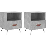 vidaXL Nachtschrank 40 x 35 x 47,5 cm Betongrau