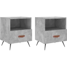 vidaXL Nachtschrank 40 x 35 x 47,5 cm Betongrau