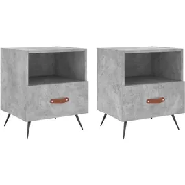vidaXL Nachtschrank 40 x 35 x 47,5 cm Betongrau