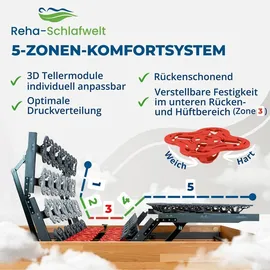 reha-schlafwelt AEROBALANCE KF elektrischer Tellerlattenrost mit Motor 80 x 200 cm