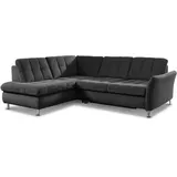 die planbar Ecksofa MP-IN20016 L-Form mit Kaltschaum-Polsterung, wahlweise mit Kopfstützen und Bettfunktion, mit Kaltschaum-Polsterung schwarz