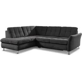 die planbar Ecksofa MP-IN20016 L-Form mit Kaltschaum-Polsterung, wahlweise mit Kopfstützen und Bettfunktion, mit Kaltschaum-Polsterung schwarz