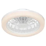 Ledvion - Deckenventilator mit beleuchtung, 24W, 3 Lichtfarben, Weiss, 2700K - 4000K - 6000K, Mit Fernbedienung Dimmbar, Deckenventilator mit Beleu...