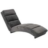 VCM Relaxliege SLINKY Samt 60 x 82 x 170 cm Grau