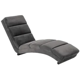 VCM Relaxliege SLINKY Samt 60 x 82 x 170 cm Grau