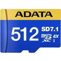 A-Data Adata Premier Extreme microSDXC 512 GB, Speicherkarte, Blau, Gelb