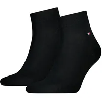 TOMMY HILFIGER Herren Quarter Socken, Vorteilspack - Sneaker, Unifarben, 39-49 Schwarz 39-42 12er Pack (6x2P)