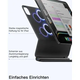 Inateck Magic Keyboard für iPad 10 (10,9 Zoll) und 11 (11 Generation) Schwarz