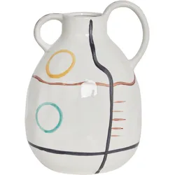 Blumenvase DORY Steinzeug 28 cm Weiß